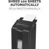 Fellowes® AutoMax™ 100M Micro-Cut Commercial Office Auto Feed 2-in-paper shredder with 100-Sheet Capacity - Image 7
