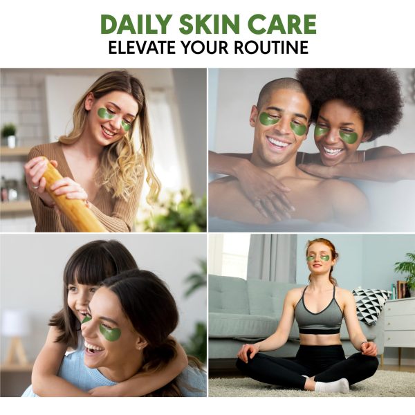 Green Tea Under Eye Patches for Wrinkles and Eye Bags   Eye Masks for Dark Circles and Puffiness with Collagen Hyaluronic Acid   Under Eye Mask for All Skin Types 30 Pairs - Image 5