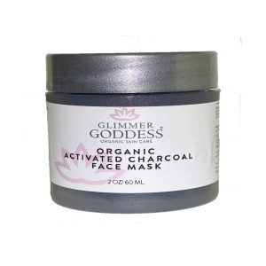 Glimmer Goddess Organic Face Mask to Unclog Pores and Reduce Blackheads Activated Charcoal 2 oz