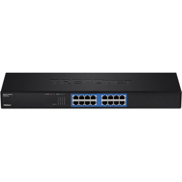TRENDnet 16-Port Unmanaged Gigabit GREENnet Switch, 16 x RJ-45 Ports, 32Gbps Switching Capacity, Fanless, Rack Mountable, Network Ethernet Switch, Lifetime Protection, Black, TEG-S16G - Image 4