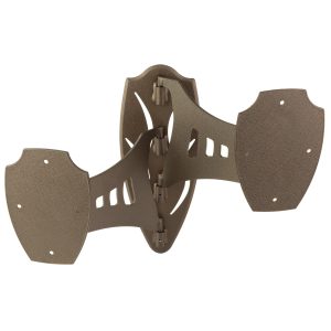 SKULL HOOKER DUAL SHOULDER MOUNT BRN