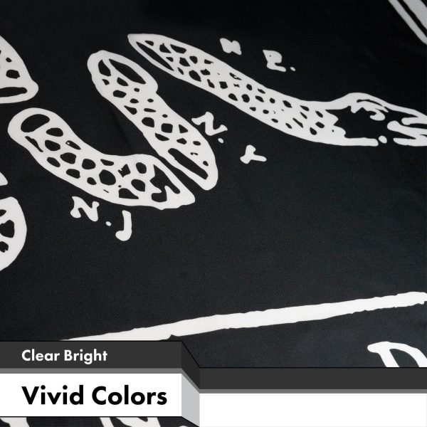 G128 Combo Pack: USA American Flag & Join or Die Black Flag 3x5 FT Printed 150D Polyester - Image 3