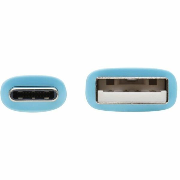 Eaton Tripp Lite Series Safe-IT USB-A to USB-C Antibacterial Cable, USB 2.0, Ultra Flexible (M/M), Light Blue, 6 ft. (1.8 m) - Image 2