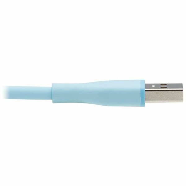 Eaton Tripp Lite Series Safe-IT USB-A to USB-C Antibacterial Cable, USB 2.0, Ultra Flexible (M/M), Light Blue, 6 ft. (1.8 m) - Image 3