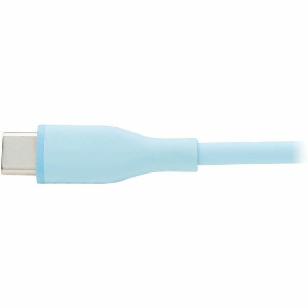 Eaton Tripp Lite Series Safe-IT USB-A to USB-C Antibacterial Cable, USB 2.0, Ultra Flexible (M/M), Light Blue, 6 ft. (1.8 m) - Image 6