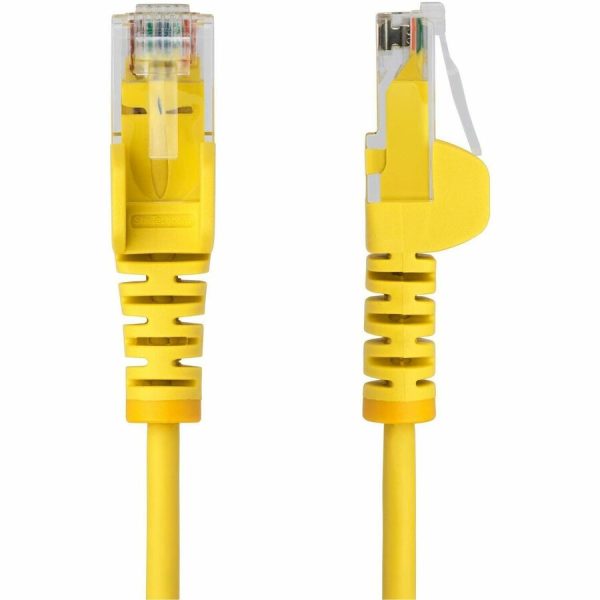 StarTech.com 10ft Yellow Slim CAT6 Ethernet Cable, Slim Snagless RJ45, UTP, LSZH, 28AWG Bare Copper, Slim Network Patch Cord, Fluke Tested - Image 2