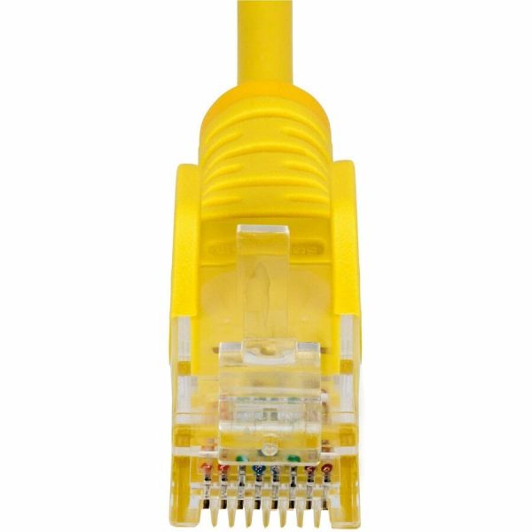 StarTech.com 10ft Yellow Slim CAT6 Ethernet Cable, Slim Snagless RJ45, UTP, LSZH, 28AWG Bare Copper, Slim Network Patch Cord, Fluke Tested - Image 4