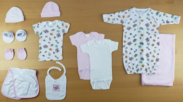 Newborn Girls 11 Pc Baby Shower Gift Set Ls_0653