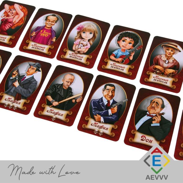 Mafia Game Set Cards in Russian Party Game for Company Board Games for Adults Playing 15 and Up - Image 3
