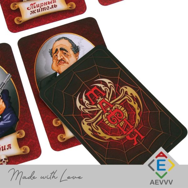Mafia Game Set Cards in Russian Party Game for Company Board Games for Adults Playing 15 and Up - Image 4