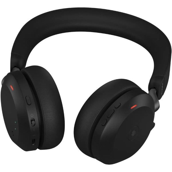 Jabra Evolve2 75 Wireless On-ear Stereo Headset - USB-A - For MS Teams - With Charging Stand - Black - Binaural - Ear-cup - 3000 cm - Bluetooth - 20 Hz to 20 kHz - MEMS Technology Microphone - Noise Cancelling - Image 12