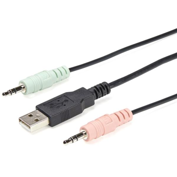 StarTech.com 2 Port DisplayPort KVM Switch - 4K 60Hz - UHD DP 1.2 USB KVM Switch w/ 4ft Cables & Audio - Bus Powered & Remote Switching - Image 3