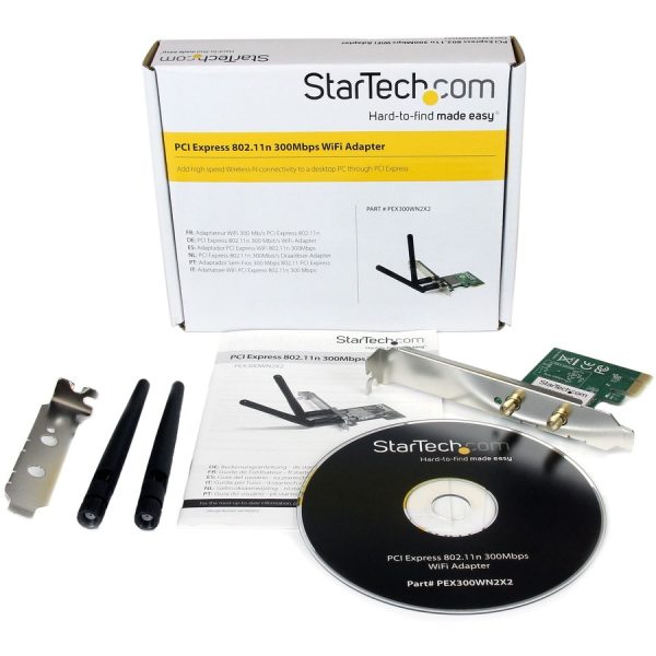 StarTech.com PCI Express Wireless N Adapter - 300 Mbps PCIe 802.11 b/g/n Network Adapter Card - 2T2R 2.2 dBi - Image 6