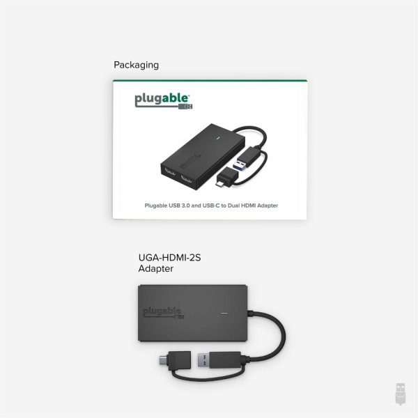 Plugable USB 3.0 or USB C to HDMI Adapter for Dual Monitors, Universal Video Graphics Adapter for Mac and Windows, Thunderbolt 3 / 4, USB 3.0 or USB-C - Image 6