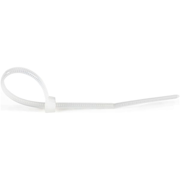 StarTech.com 4"(10cm) Cable Ties, 7/8"(22mm) Dia, 18lb(8kg) Tensile Strength, Nylon Self Locking Zip Ties, UL Listed, 1000 Pack, White - Image 2