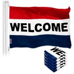 Welcome Sign Business Flag 3x5 Ft 5-Pack Printed 150D Polyester By G128