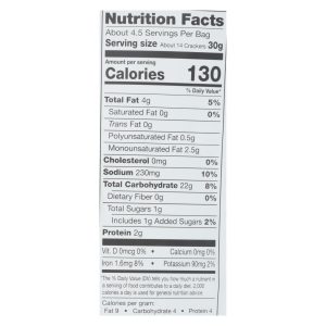 Miltons - Cracker Olive Oil Gluten Free - Case of 12 - 4.5 OZ