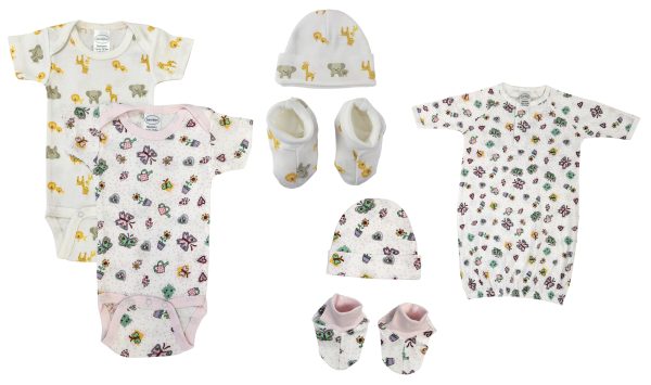 Newborn Baby Girl 7 Pc  Sets Nc_0634