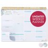 Weekly Undated Planner Notepad 8.5x12  –  52 Week Calendar & To Do List for Planning with Easy Tear off Sheets – Used for Goal Schedule & Habit Tracking (Floral)