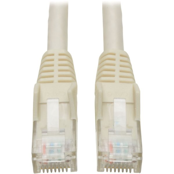Eaton Tripp Lite Series Cat6 Gigabit Snagless Molded (UTP) Ethernet Cable (RJ45 M/M), PoE, White, 15 ft. (4.57 m)