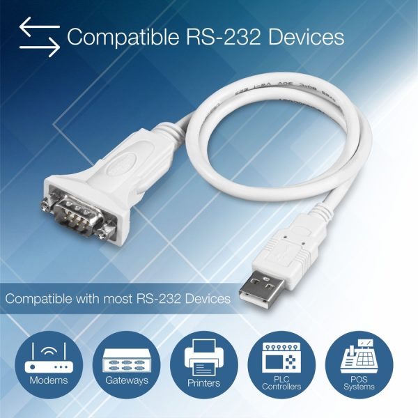 TRENDnet USB to Serial 9-Pin Converter Cable, Connect a RS-232 Serial Device to a USB 2.0 Port, Supports Windows & Mac, USB 1.1, USB 2.0, USB 3.0, 21 Inch Cable Length, Plug & Play, White, TU-S9 - Image 9