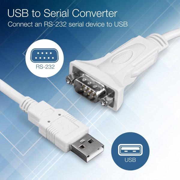 TRENDnet USB to Serial 9-Pin Converter Cable, Connect a RS-232 Serial Device to a USB 2.0 Port, Supports Windows & Mac, USB 1.1, USB 2.0, USB 3.0, 21 Inch Cable Length, Plug & Play, White, TU-S9 - Image 10