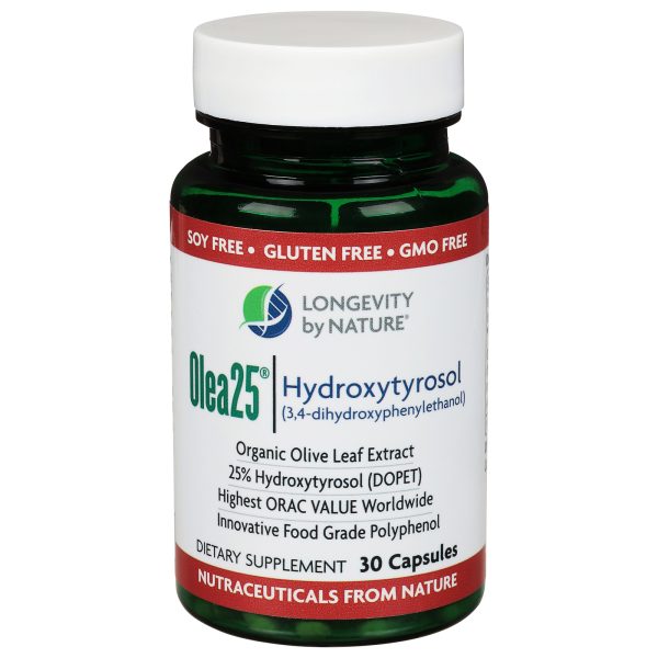 Longevity By Nature - Olea25 Hydroxytryrosol - 1 Each -30 CAP - Image 2