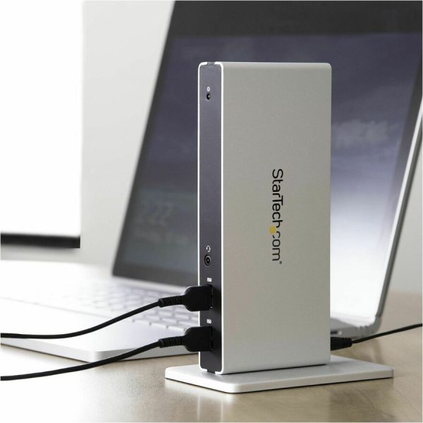 StarTech.com USB 3.0 Docking Station - Compatible with Windows / macOS - Dual DVI Docking Station Supports Dual Monitors - DVI to HDMI and DVI to VGA Adapters Included - USB3SDOCKDD - Image 5