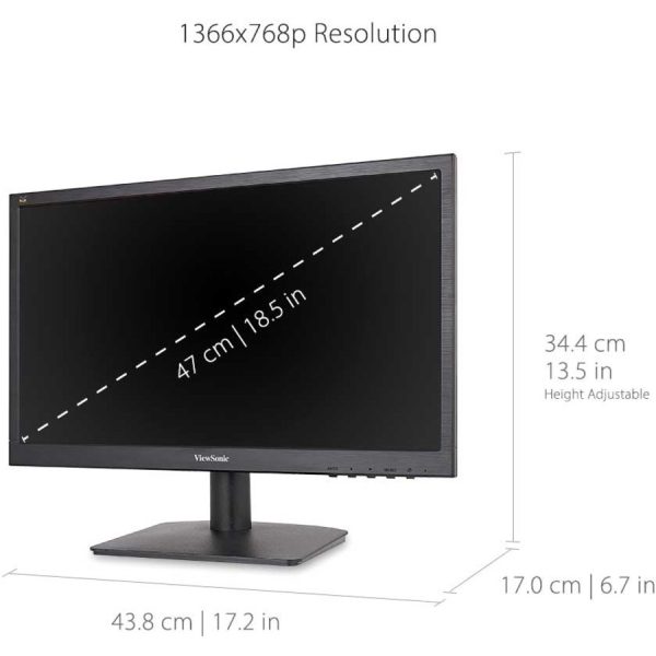 ViewSonic VA1903H 19-Inch WXGA 1366x768p 16:9 Widescreen Monitor with Enhanced View Comfort, Custom ViewModes and HDMI for Home and Office - Image 2