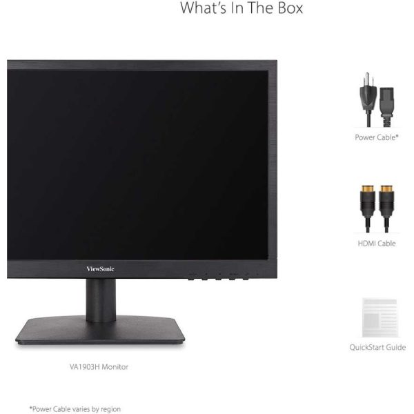 ViewSonic VA1903H 19-Inch WXGA 1366x768p 16:9 Widescreen Monitor with Enhanced View Comfort, Custom ViewModes and HDMI for Home and Office - Image 7