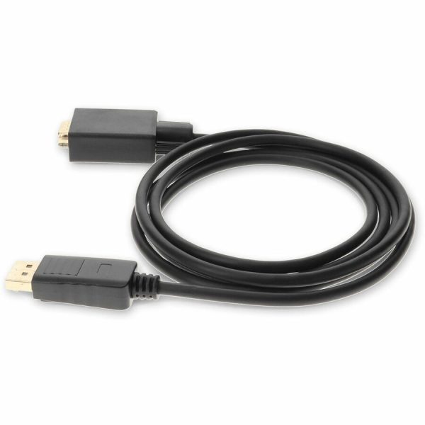 6ft DisplayPort 1.2 Male to VGA Male Black Cable For Resolution Up to 1920x1200 (WUXGA) - Image 2