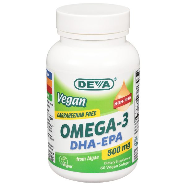 Deva Vegan Vitamins - Omega-3 Dha-epa 500mg Vgn - 1 Each-60 VCAP - Image 2