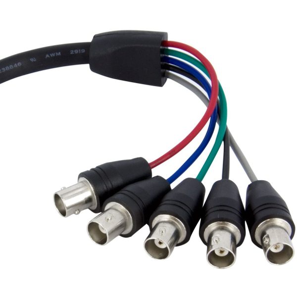 StarTech.com 1 ft Coax HD15 VGA to 5 BNC RGBHV Monitor Cable - Image 2