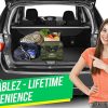 Trunk Organizer with Covering Net Attachable Non Slip Pads and Stainless Hooks Military Green - Image 2