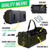 Trunk Organizer with Covering Net Attachable Non Slip Pads and Stainless Hooks Military Green - Image 3