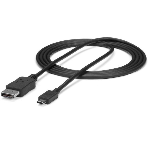 StarTech.com 6ft/1.8m USB C to DisplayPort 1.2 Cable 4K 60Hz - USB Type-C to DP Video Adapter Monitor Cable HBR2 - TB3 Compatible - Black - Image 3