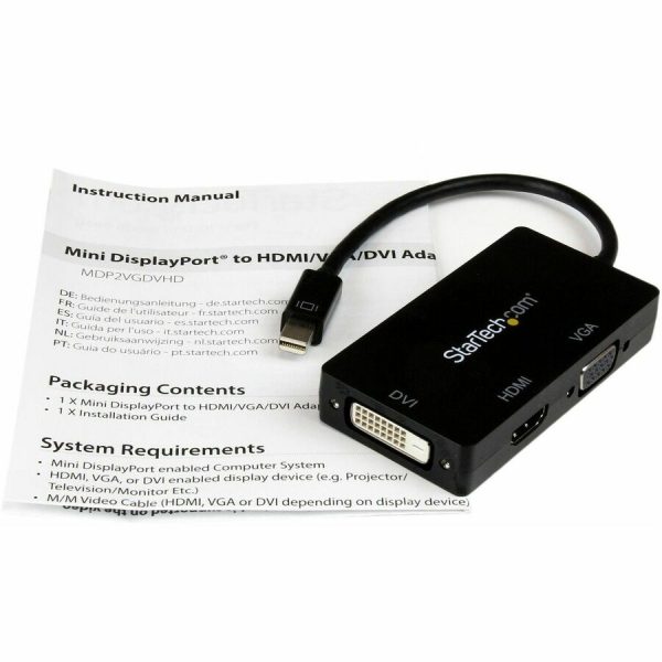 StarTech.com Mini DisplayPort Adapter - 3-in-1 - 1080p - Monitor Adapter - Mini DP to HDMI / VGA / DVI Adapter Hub - Image 5