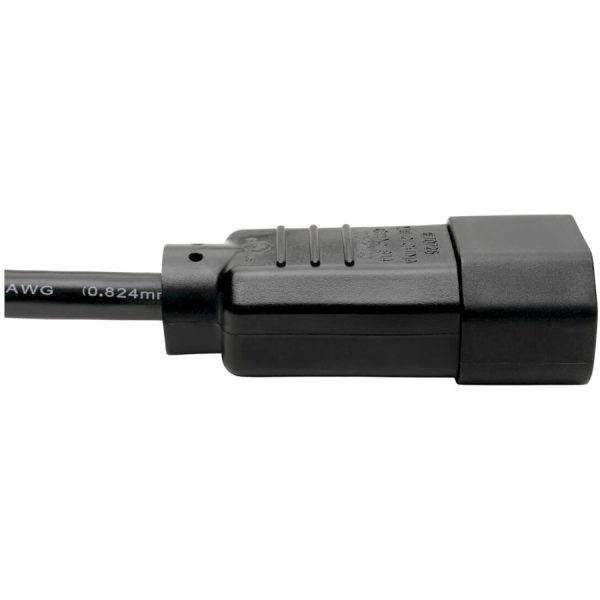 Eaton Tripp Lite Series PDU Power Cord, C13 to C14 - 10A, 250V, 18 AWG, 10 ft. (3.05 m), Black - Image 3