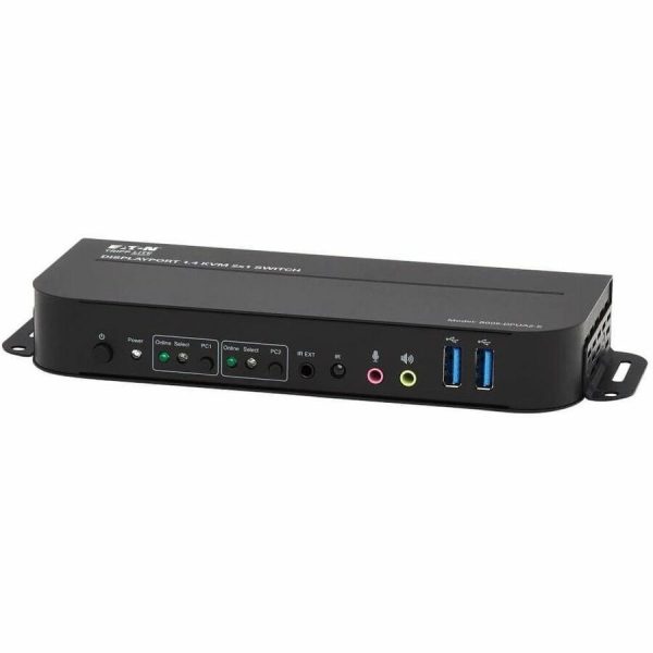 Eaton Tripp Lite Series 2-Port DisplayPort/USB KVM Switch - 4K 60 Hz, HDR, HDCP 2.2, IR, DP 1.4, USB Sharing, USB 3.0 Cables - Image 3
