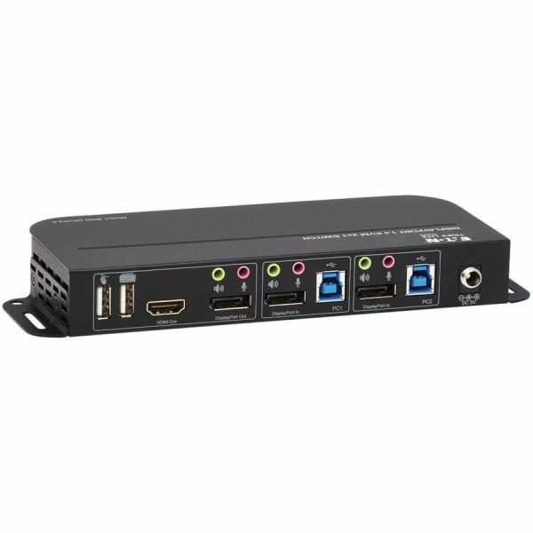 Eaton Tripp Lite Series 2-Port DisplayPort/USB KVM Switch - 4K 60 Hz, HDR, HDCP 2.2, IR, DP 1.4, USB Sharing, USB 3.0 Cables - Image 4
