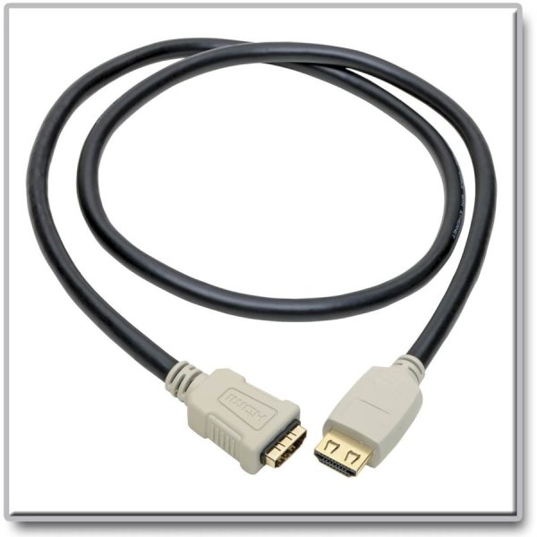 Eaton Tripp Lite Series High-Speed HDMI Extension Cable (M/F) - 4K 60 Hz, HDR, 4:4:4, Gripping Connector, 3 ft. - Image 2