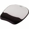 Fellowes® Memory Foam Mouse Pad Wrist Rest - Black/Silver (9175801) - Image 2