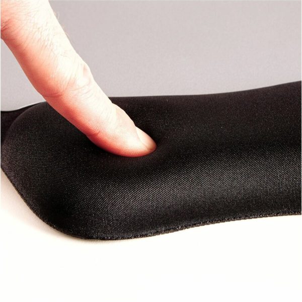Fellowes® Memory Foam Mouse Pad Wrist Rest - Black/Silver (9175801) - Image 4