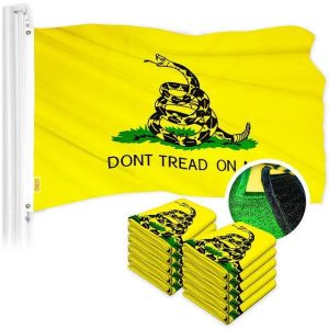 Gadsden Don't Tread on Me Flag 2x3FT 10-Pack Embroidered Polyester By G128