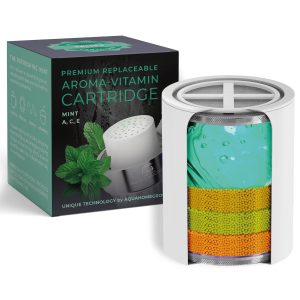 AquaHomeGroup Vitamin C E A Shower Filter Replacement Cartridge with Aroma Granules (Mint)