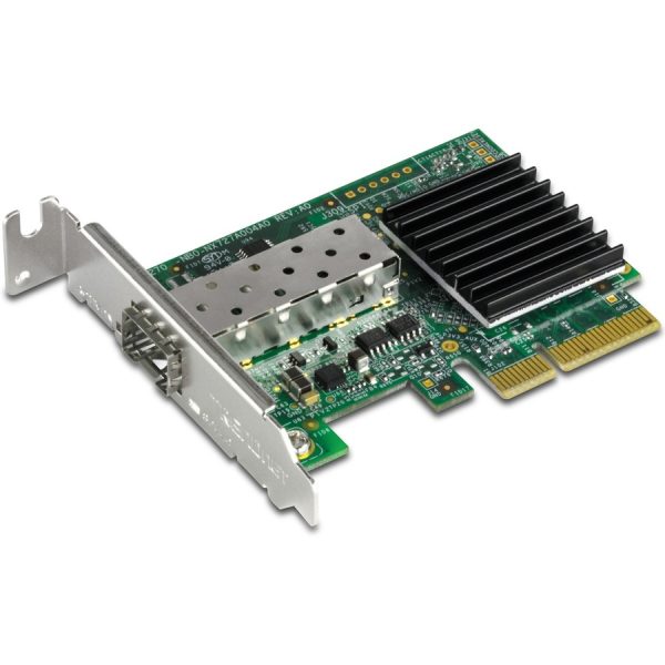 TRENDnet 10 Gigabit PCIe SFP+ Network Adapter, Convert A PCIe Slot Into A 10G SFP+ Slot, Supports 802.1Q, Standard & Low-Profile Brackets Included, Compatible With Windows & Linux, Black, TEG-10GECSFP - Image 3