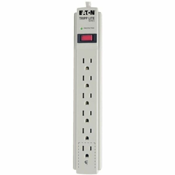 Eaton Tripp Lite Series Protect It! 6-Outlet Surge Protector, 4 ft. (1.22 m) Cord, 790 Joules, Diagnostic LED, Light Gray Housing - Image 5