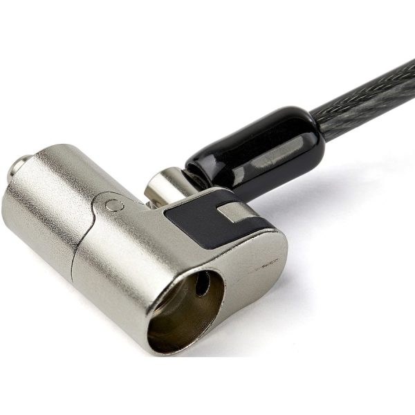 StarTech.com 6.5' (2m) 3-in-1 Universal Laptop Cable Lock - Keyed Security Lock for K-Slot, Nano & Wedge Slot Desktop/Laptop - Anti-Theft - Image 3