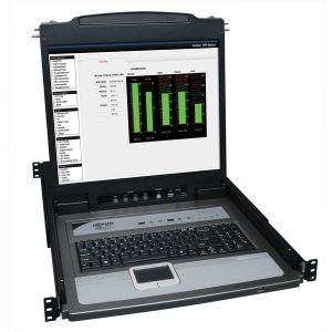 Eaton Tripp Lite Series NetDirector 8-Port 1U Rack-Mount Console KVM Switch with 19-in. LCD + 8 PS2/USB Combo Cables, TAA
