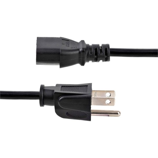 StarTech.com 15ft (4.5m) Computer Power Cord NEMA 5-15P to C13, 10A 125V, 18AWG Black Replacement AC PC Power Cord, TV/Monitor Power Cable - Image 5
